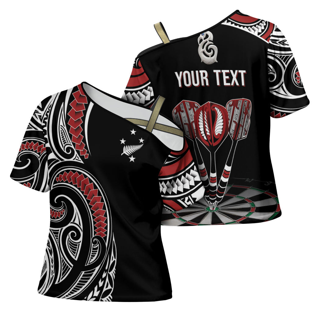 New Zealand Darts Personalized Hei Manaia Cross Shoulder Shirt Classic Kowhaiwhai