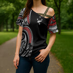 New Zealand Darts Personalized Hei Manaia Cross Shoulder Shirt Classic Kowhaiwhai