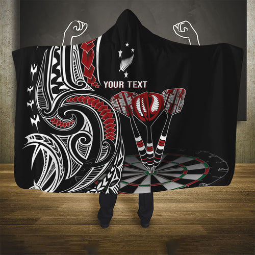 New Zealand Darts Personalized Hei Manaia Hooded Blanket Classic Kowhaiwhai