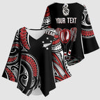 New Zealand Darts Personalized Hei Manaia Kimono Sleeve Blouse Classic Kowhaiwhai
