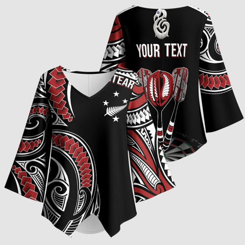 New Zealand Darts Personalized Hei Manaia Kimono Sleeve Blouse Classic Kowhaiwhai