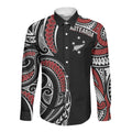 New Zealand Darts Personalized Hei Manaia Long Sleeve Button Shirt Classic Kowhaiwhai