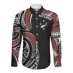 New Zealand Darts Personalized Hei Manaia Long Sleeve Button Shirt Classic Kowhaiwhai