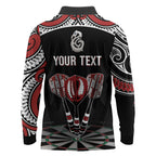 New Zealand Darts Personalized Hei Manaia Long Sleeve Polo Shirt Classic Kowhaiwhai