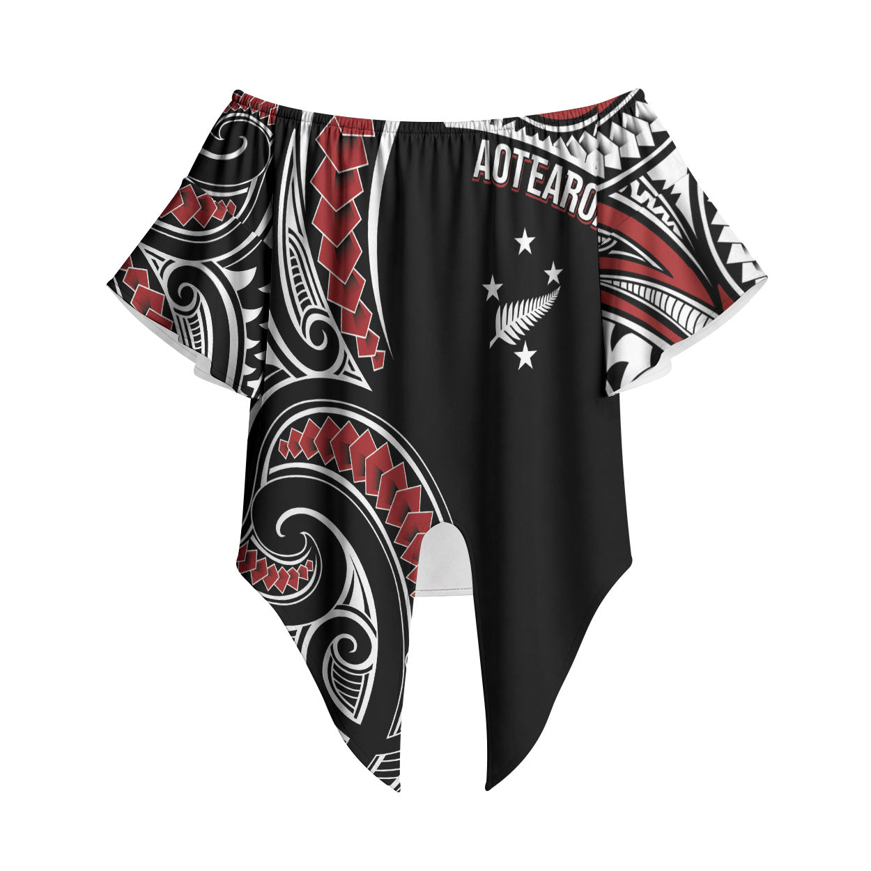 New Zealand Darts Personalized Hei Manaia Off Shoulder Wrap Waist Top Classic Kowhaiwhai