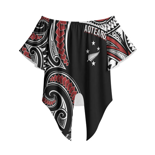 New Zealand Darts Personalized Hei Manaia Off Shoulder Wrap Waist Top Classic Kowhaiwhai