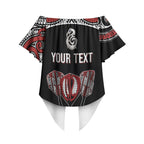 New Zealand Darts Personalized Hei Manaia Off Shoulder Wrap Waist Top Classic Kowhaiwhai