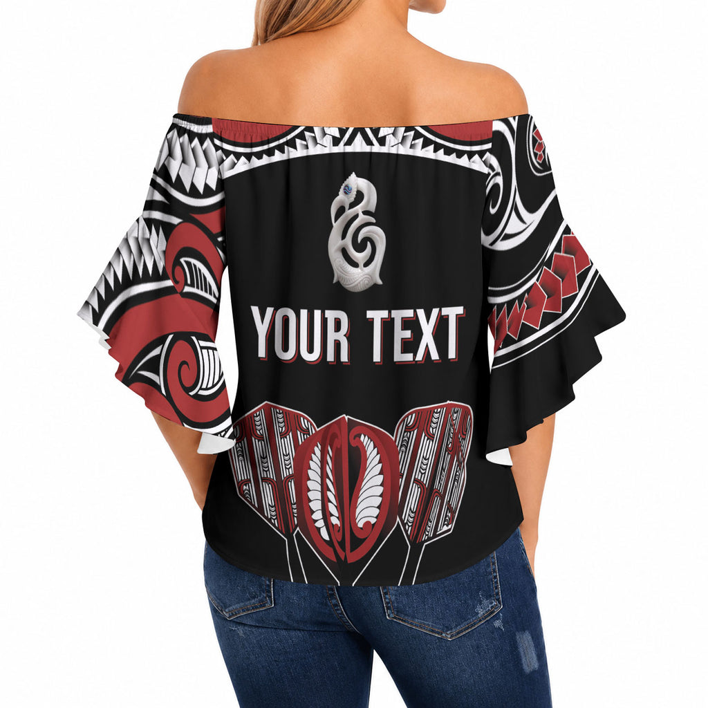 New Zealand Darts Personalized Hei Manaia Off Shoulder Wrap Waist Top Classic Kowhaiwhai