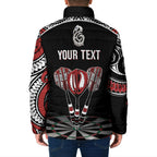 New Zealand Darts Personalized Hei Manaia Padded Jacket Classic Kowhaiwhai