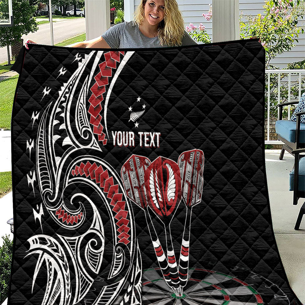 New Zealand Darts Personalized Hei Manaia Quilt Classic Kowhaiwhai