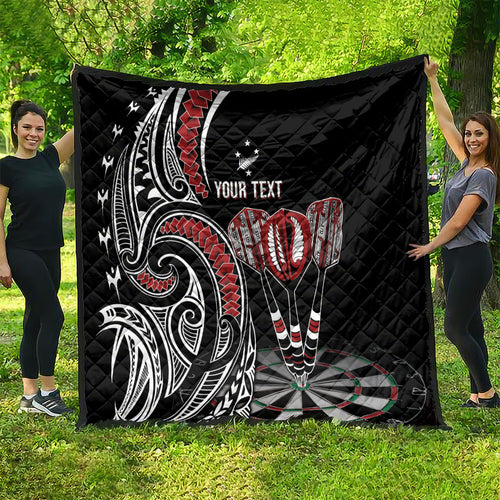 New Zealand Darts Personalized Hei Manaia Quilt Classic Kowhaiwhai