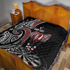 New Zealand Darts Personalized Hei Manaia Quilt Classic Kowhaiwhai