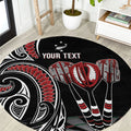 New Zealand Darts Personalized Hei Manaia Round Carpet Classic Kowhaiwhai