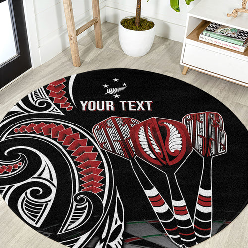 New Zealand Darts Personalized Hei Manaia Round Carpet Classic Kowhaiwhai