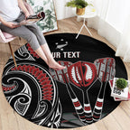 New Zealand Darts Personalized Hei Manaia Round Carpet Classic Kowhaiwhai