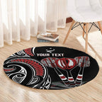 New Zealand Darts Personalized Hei Manaia Round Carpet Classic Kowhaiwhai