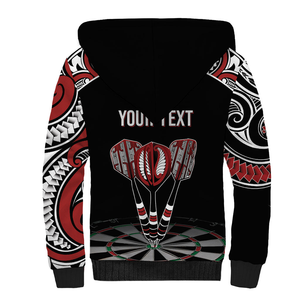 New Zealand Darts Personalized Hei Manaia Sherpa Hoodie Classic Kowhaiwhai