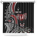 New Zealand Darts Personalized Hei Manaia Shower Curtain Classic Kowhaiwhai