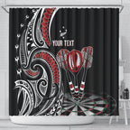 New Zealand Darts Personalized Hei Manaia Shower Curtain Classic Kowhaiwhai