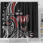 New Zealand Darts Personalized Hei Manaia Shower Curtain Classic Kowhaiwhai
