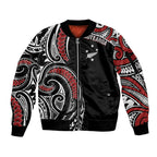 New Zealand Darts Personalized Hei Manaia Sleeve Zip Bomber Jacket Classic Kowhaiwhai