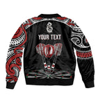 New Zealand Darts Personalized Hei Manaia Sleeve Zip Bomber Jacket Classic Kowhaiwhai