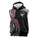 New Zealand Darts Personalized Hei Manaia Sleeveless Hoodie Classic Kowhaiwhai
