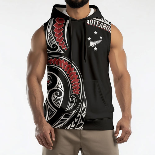New Zealand Darts Personalized Hei Manaia Sleeveless Hoodie Classic Kowhaiwhai