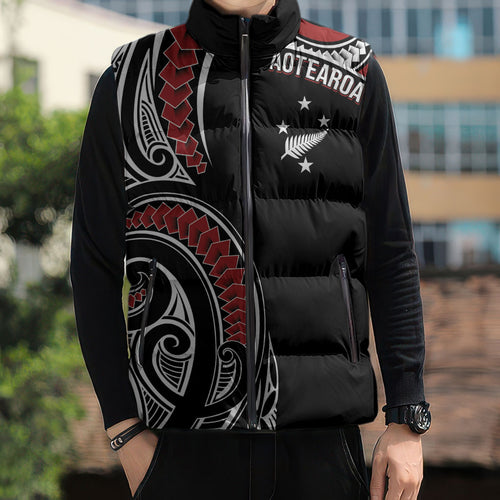 New Zealand Darts Personalized Hei Manaia Sleeveless Puffer Jacket Classic Kowhaiwhai