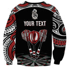 New Zealand Darts Personalized Hei Manaia Sweatshirt Classic Kowhaiwhai
