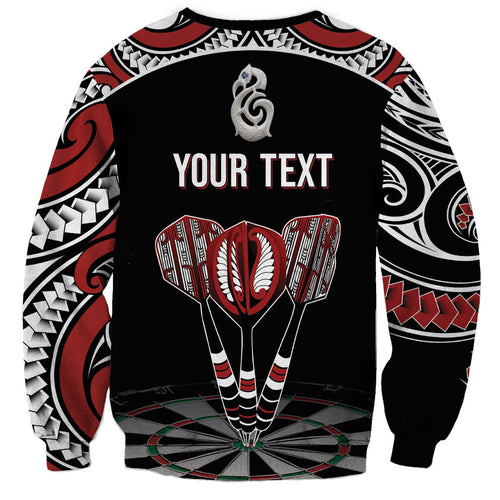 New Zealand Darts Personalized Hei Manaia Sweatshirt Classic Kowhaiwhai
