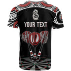 New Zealand Darts Personalized Hei Manaia T Shirt Classic Kowhaiwhai