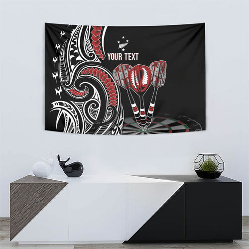 New Zealand Darts Personalized Hei Manaia Tapestry Classic Kowhaiwhai
