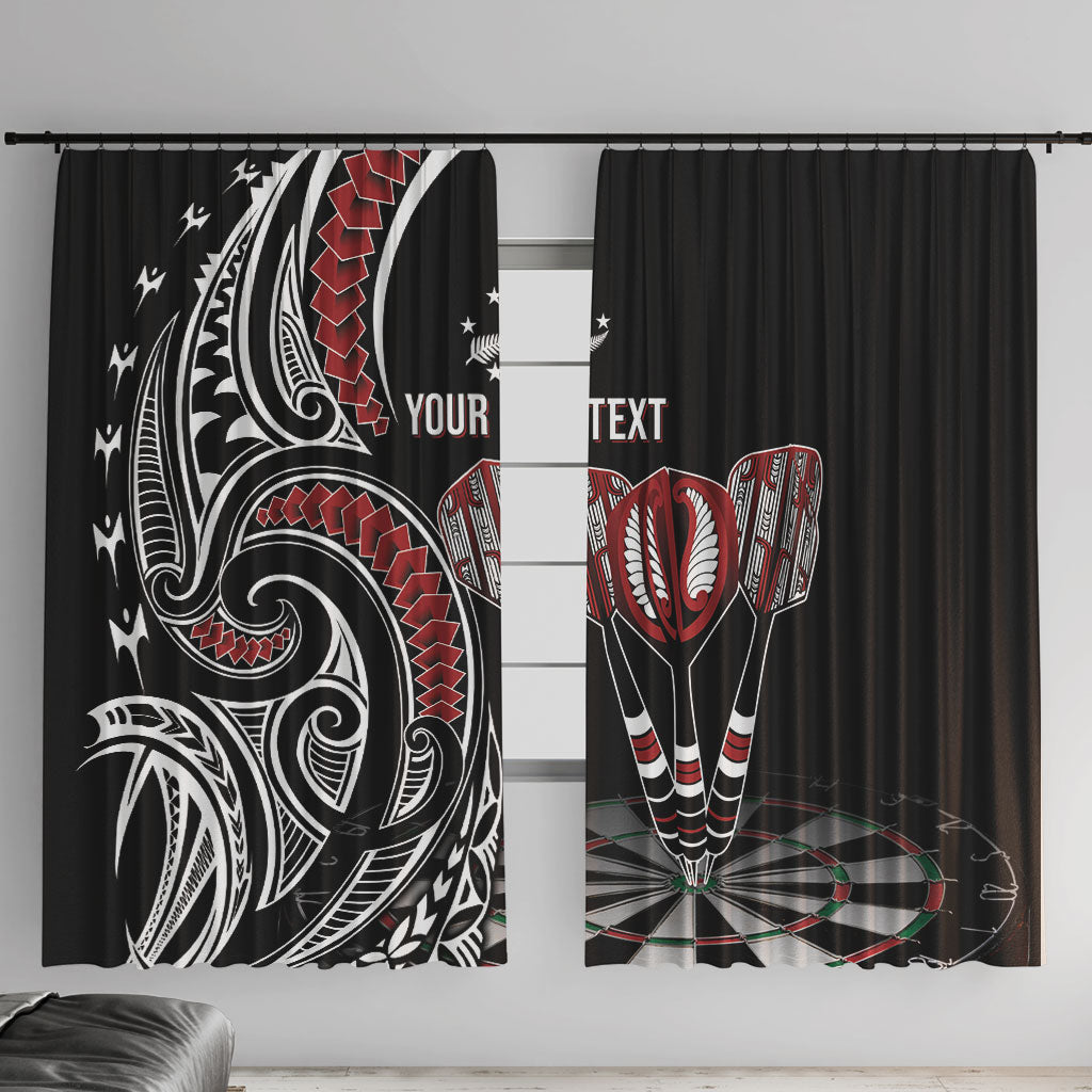 New Zealand Darts Personalized Hei Manaia Window Curtain Classic Kowhaiwhai