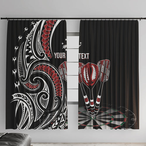 New Zealand Darts Personalized Hei Manaia Window Curtain Classic Kowhaiwhai