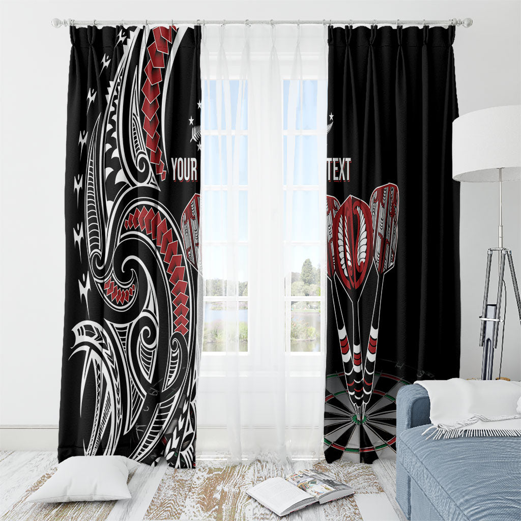 New Zealand Darts Personalized Hei Manaia Window Curtain Classic Kowhaiwhai