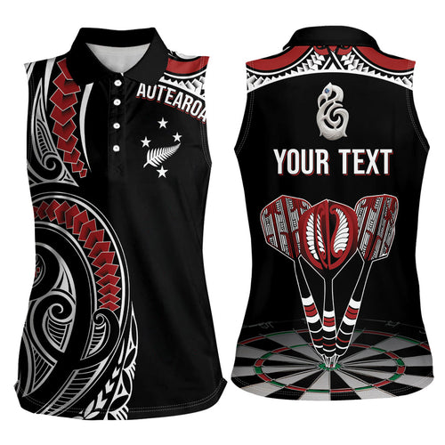 New Zealand Darts Personalized Hei Manaia Women Sleeveless Polo Shirt Classic Kowhaiwhai