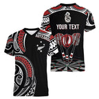 New Zealand Darts Personalized Hei Manaia Women V-Neck T-Shirt Classic Kowhaiwhai