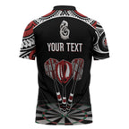 New Zealand Darts Personalized Hei Manaia Zipper Polo Shirt Classic Kowhaiwhai