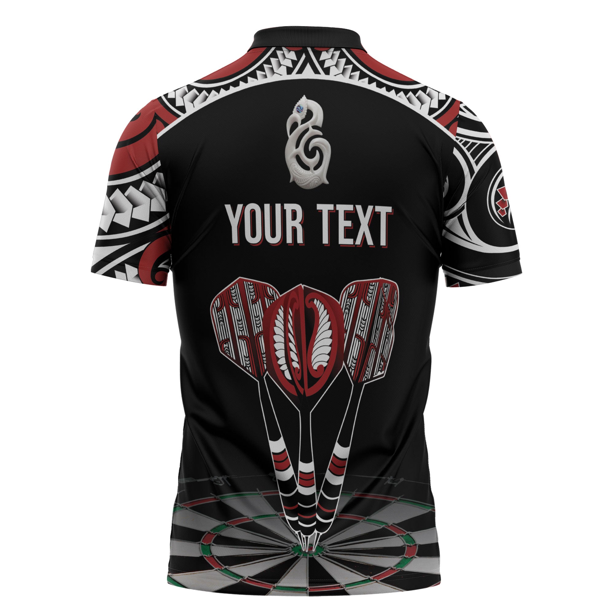 New Zealand Darts Personalized Hei Manaia Zipper Polo Shirt Classic Kowhaiwhai