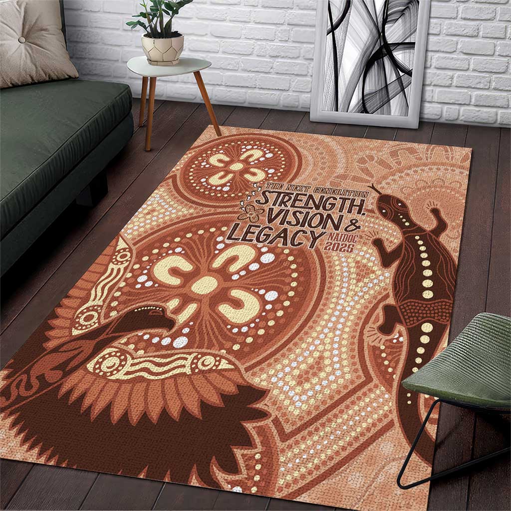NAIDOC 2025 Strength Vision & Legacy Area Rug Future Dreaming - Taupe