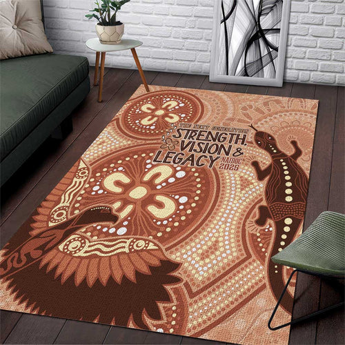 NAIDOC 2025 Strength Vision & Legacy Area Rug Future Dreaming - Taupe