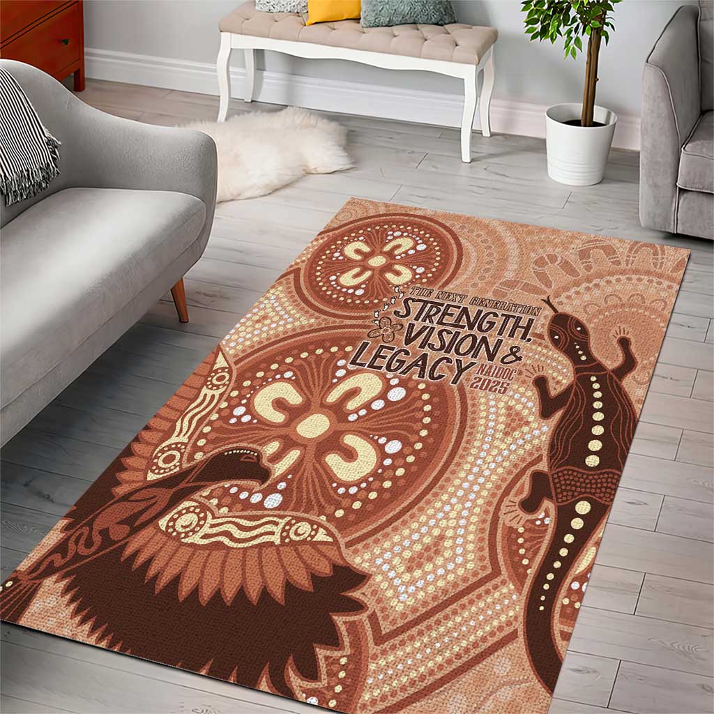 NAIDOC 2025 Strength Vision & Legacy Area Rug Future Dreaming - Taupe