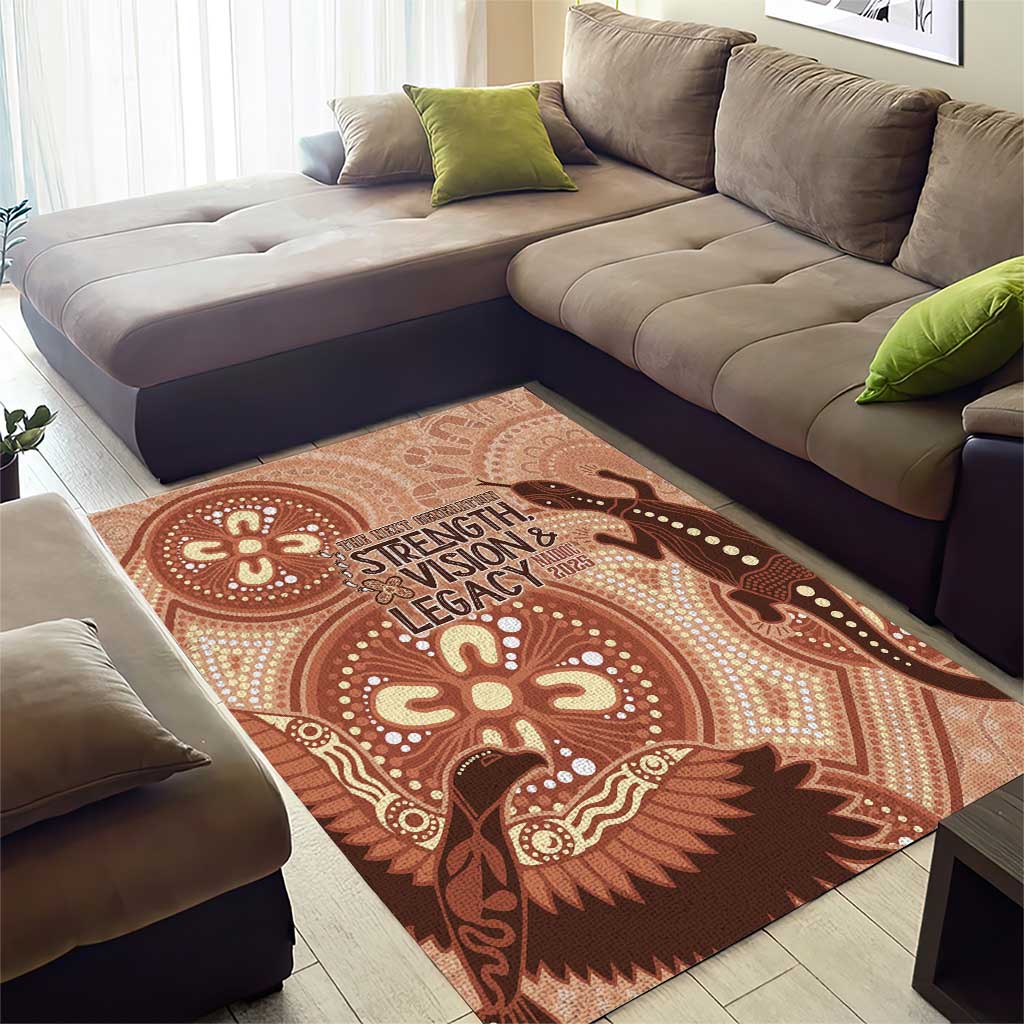 NAIDOC 2025 Strength Vision & Legacy Area Rug Future Dreaming - Taupe