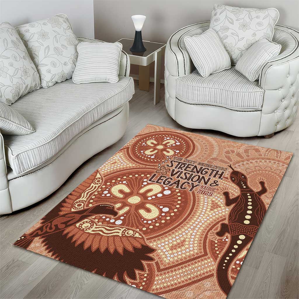 NAIDOC 2025 Strength Vision & Legacy Area Rug Future Dreaming - Taupe
