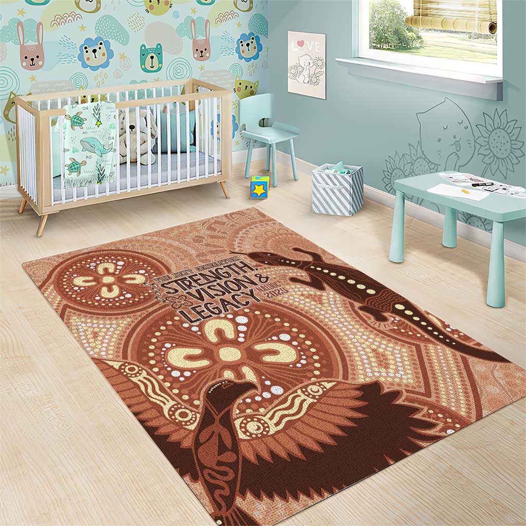 NAIDOC 2025 Strength Vision & Legacy Area Rug Future Dreaming - Taupe