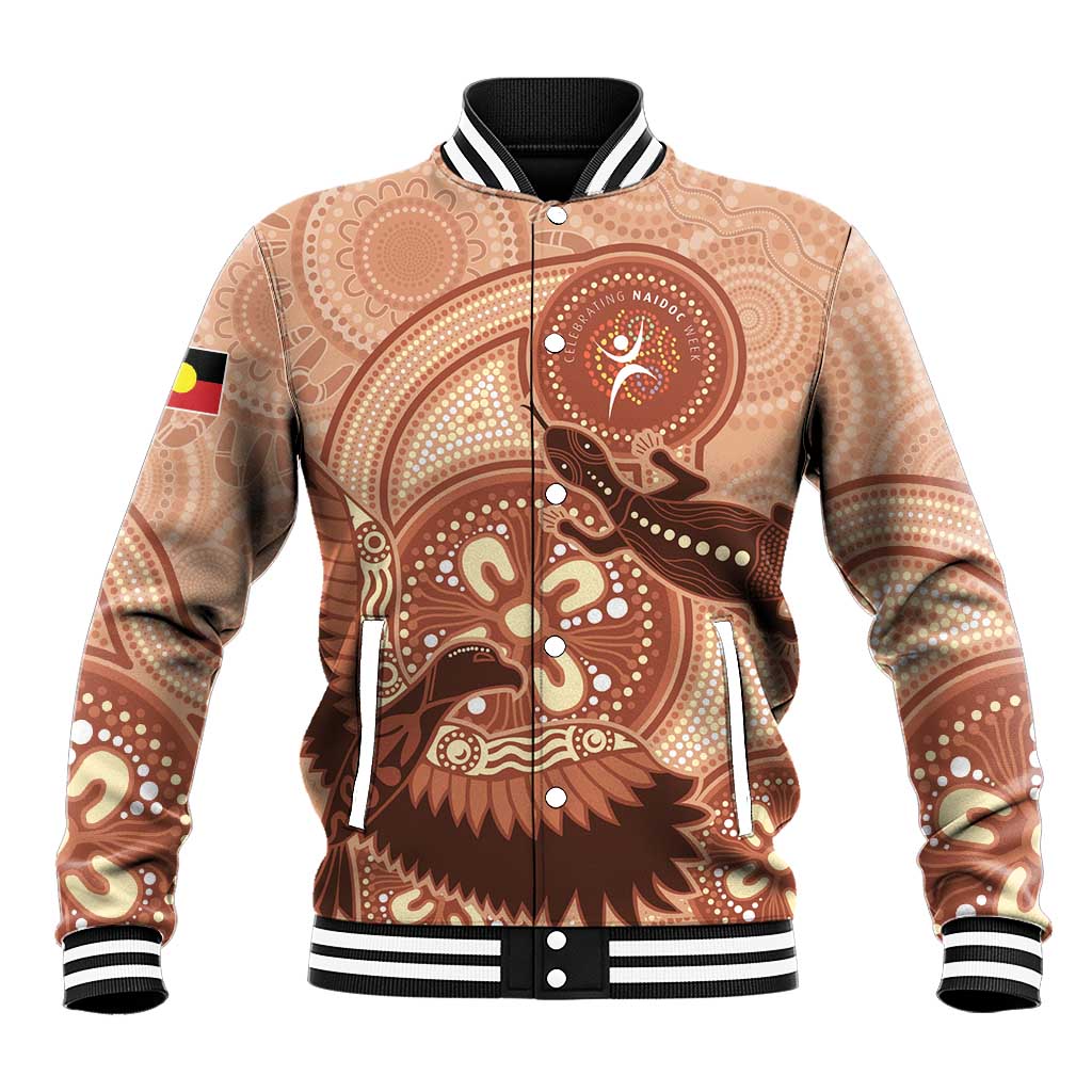 NAIDOC 2025 Strength Vision & Legacy Baseball Jacket Future Dreaming - Taupe