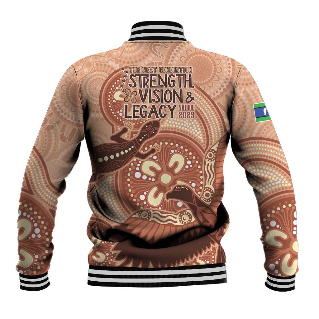 NAIDOC 2025 Strength Vision & Legacy Baseball Jacket Future Dreaming - Taupe