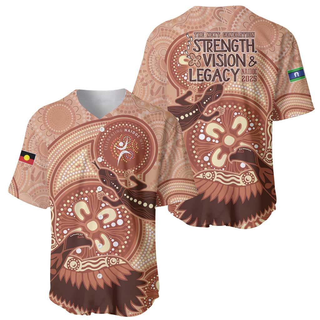 NAIDOC 2025 Strength Vision & Legacy Baseball Jersey Future Dreaming - Taupe