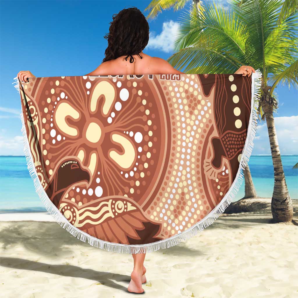NAIDOC 2025 Strength Vision & Legacy Beach Blanket Future Dreaming - Taupe